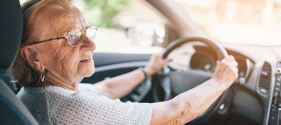 Elder Woman Driving